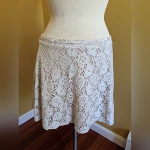 A.Byer cream lace skirt